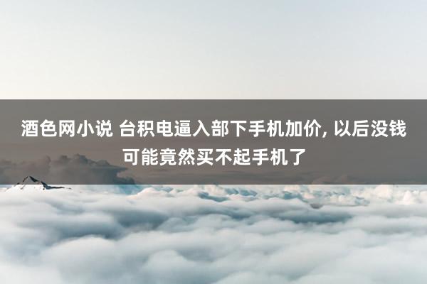酒色网小说 台积电逼入部下手机加价， 以后没钱可能竟然买不起手机了