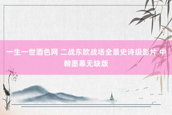 一生一世酒色网 二战东欧战场全景史诗级影片 中翰墨幕无缺版